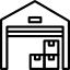 icon showing warehouse cartons